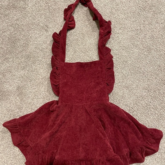Velvet Ruffle Dress - Picture 2 of 5